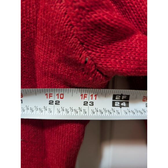 H&M Red Dinosaur T-Rex Santa Claws Ugly Christmas Sweater Holiday Sz. L Festive - Picture 7 of 8